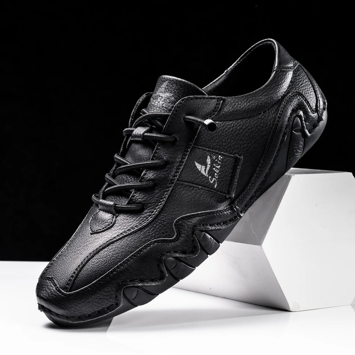 Men's Handmade Leather Sneakers – Wavy Sole
