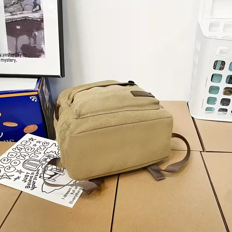 Men's Canvas Backpack – Structured Front Pocket