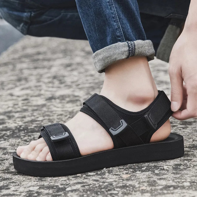 Men's Woven Slide Sandal – Wide Open-Toe Fit