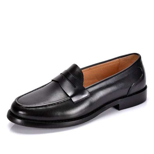 Men's Leather Penny Loafer – Moc-Toe Almond Toe