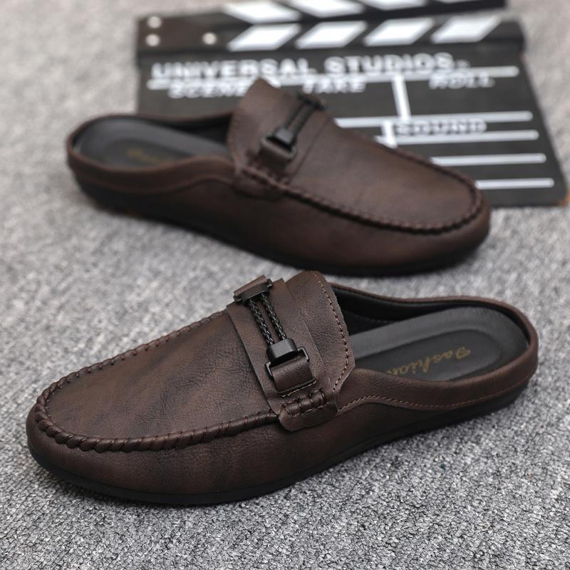 Men's Backless Loafer Mule – Horsebit Moc Toe