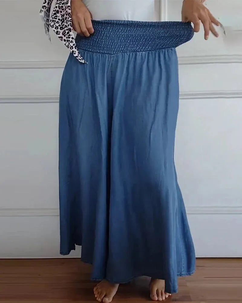 Women's Wide-Leg Pants – High-Rise Relaxed Fit