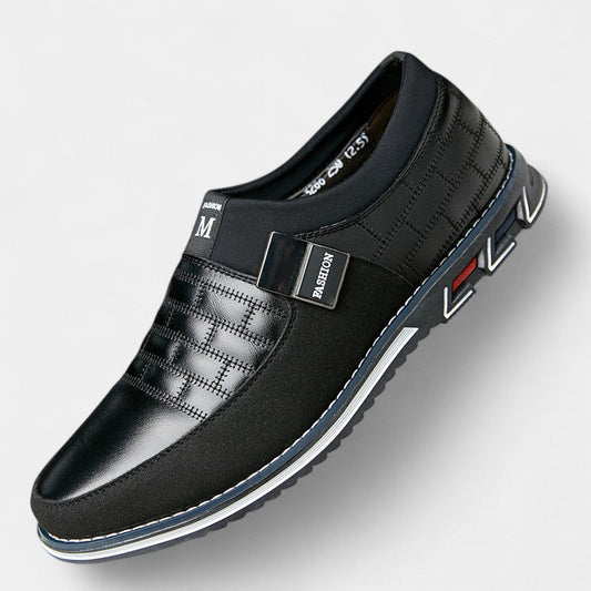 Men's Leather Slip-On Shoe – Ergonomic Low Profile