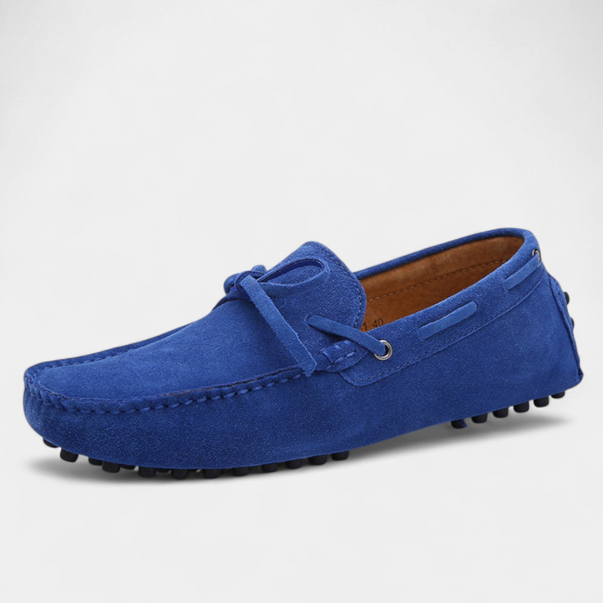 Men's Suede Loafers – Slip-On With Lace Detail