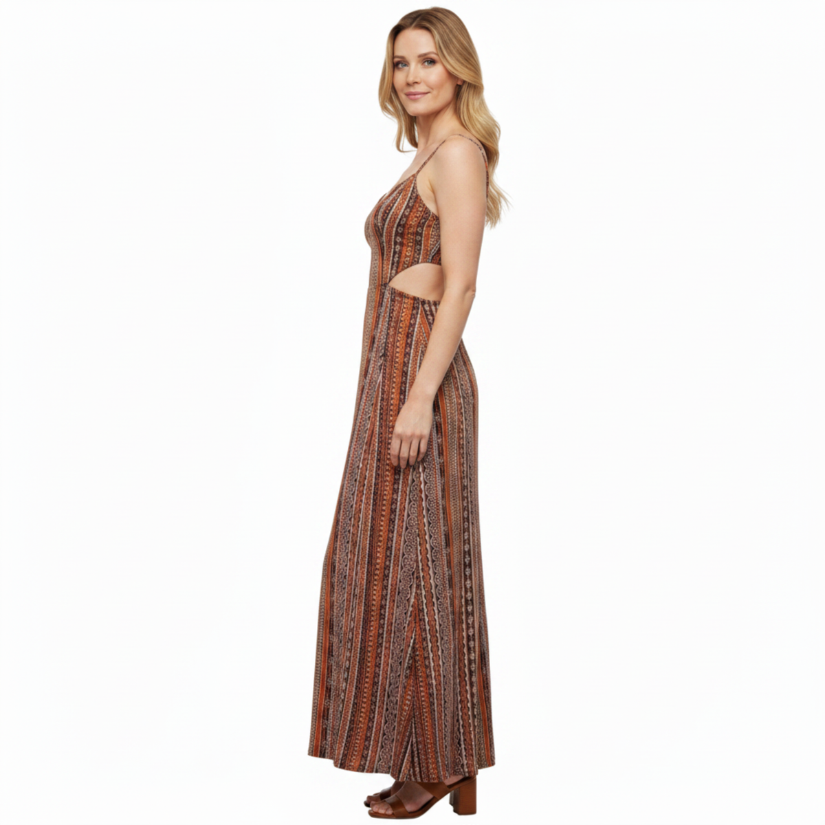 Women's Smocked Maxi Dress – Double Thigh Slits