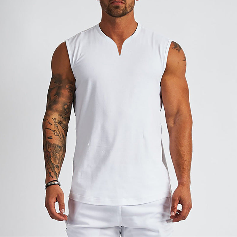 Men's Training Vest – Sleeveless V-Neck Cut