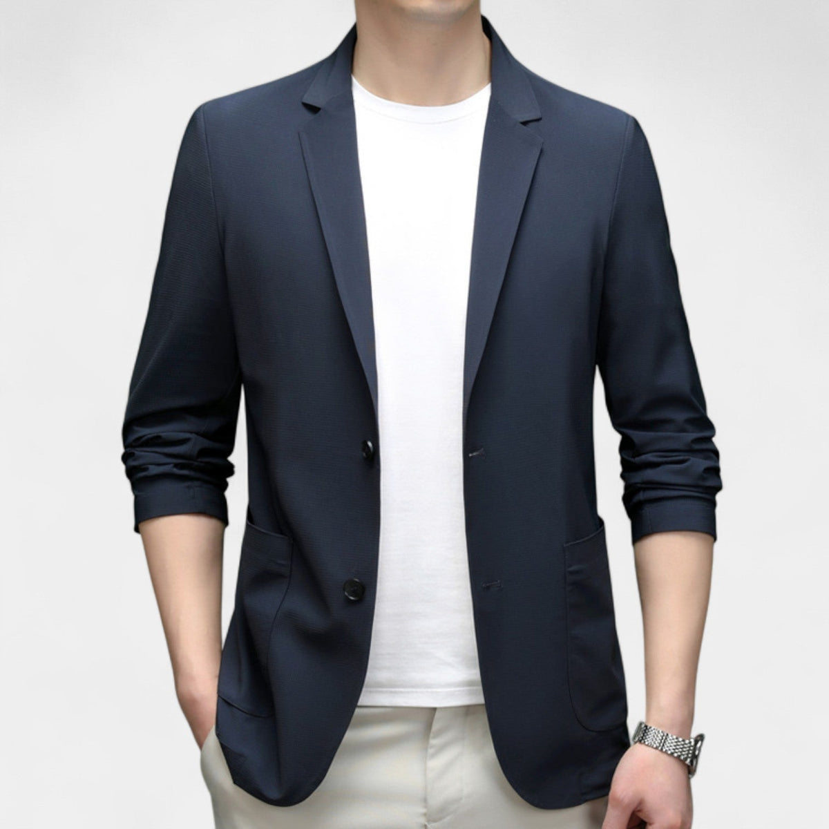 Men's Lightweight Blazer – Fluid Tailored Fit