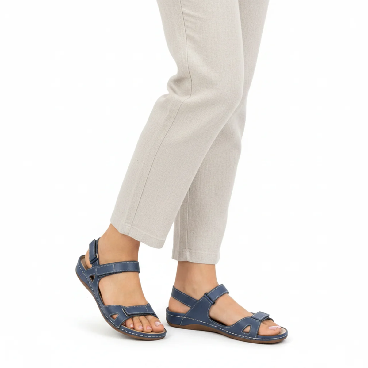 Women's Walking Sandal – Adjustable Hook-and-Loop Straps