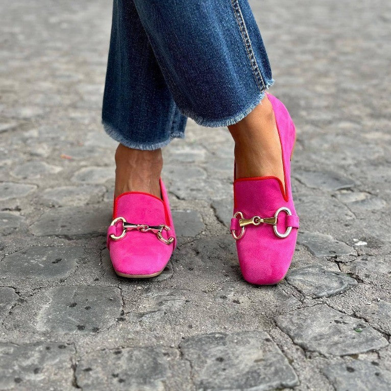 Women's Horsebit Loafer – Flat Slip-On Rounded Toe