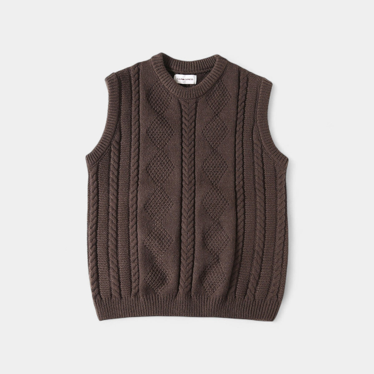Men's Cable-Knit Sweater – Quarter-Button Henley Neck