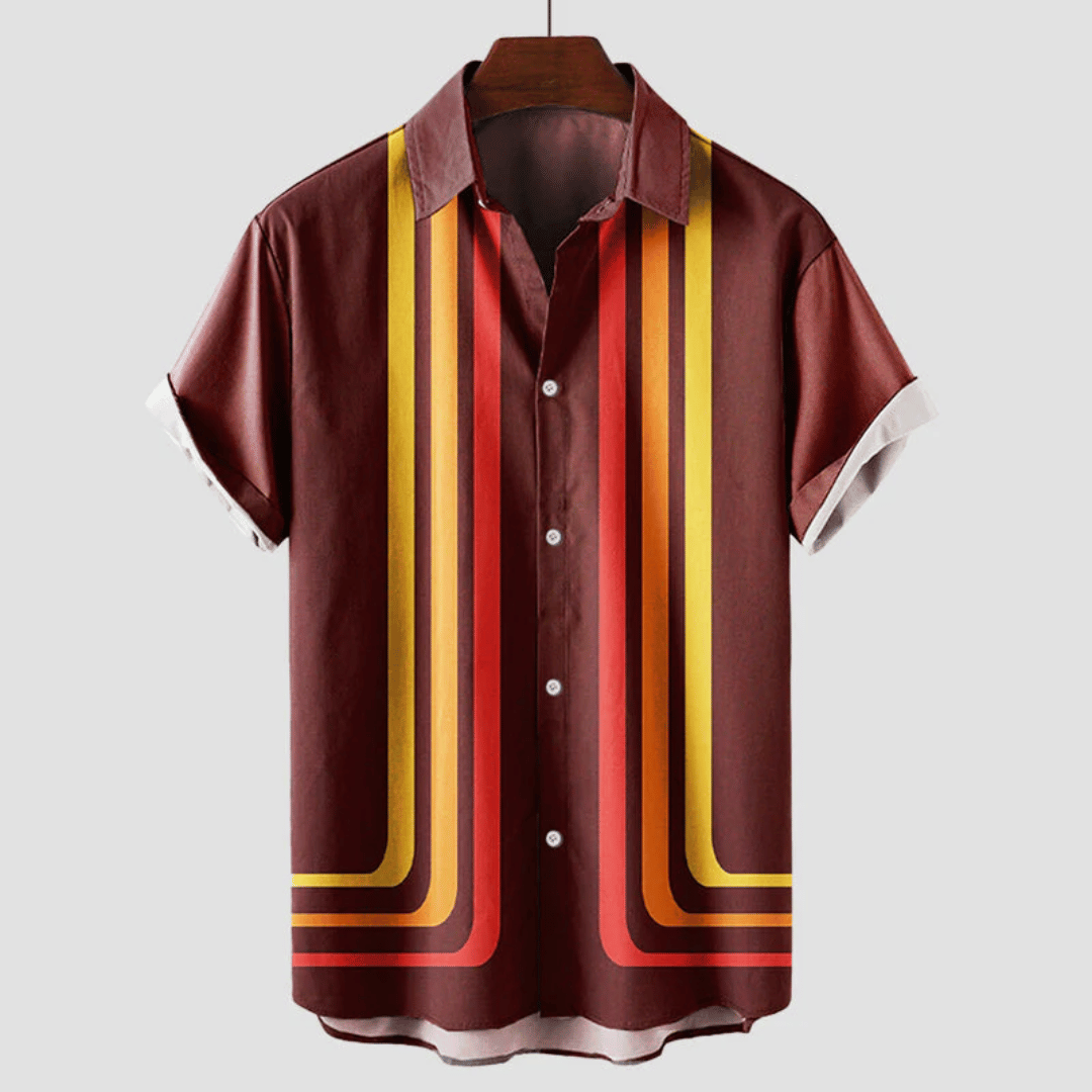 Men's Printed Short-Sleeve Shirt – Relaxed Retro Fit