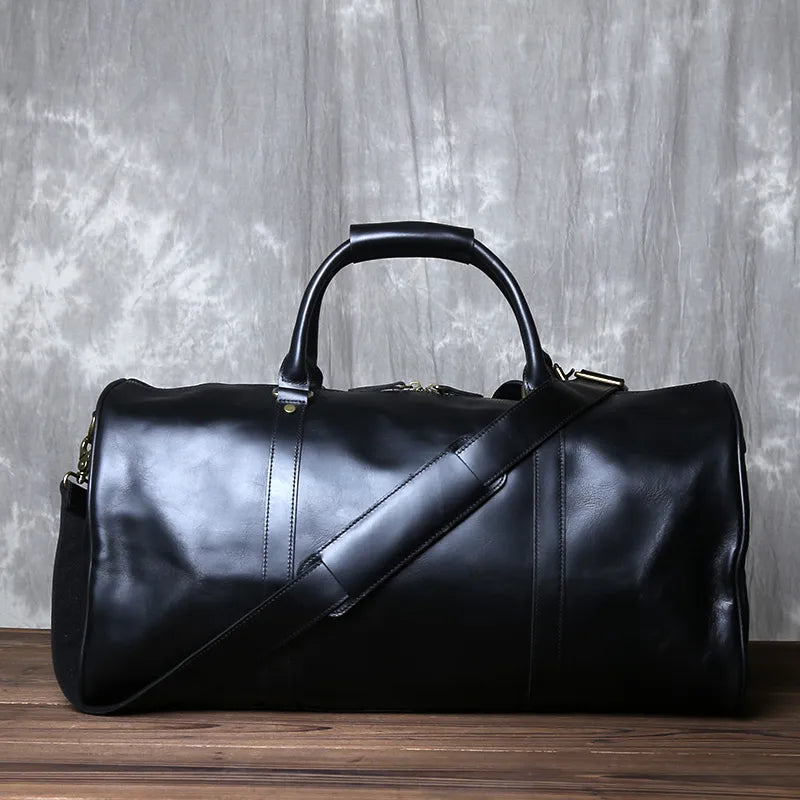 Men's Leather Duffel Bag – Full-Grain Crazy-Horse