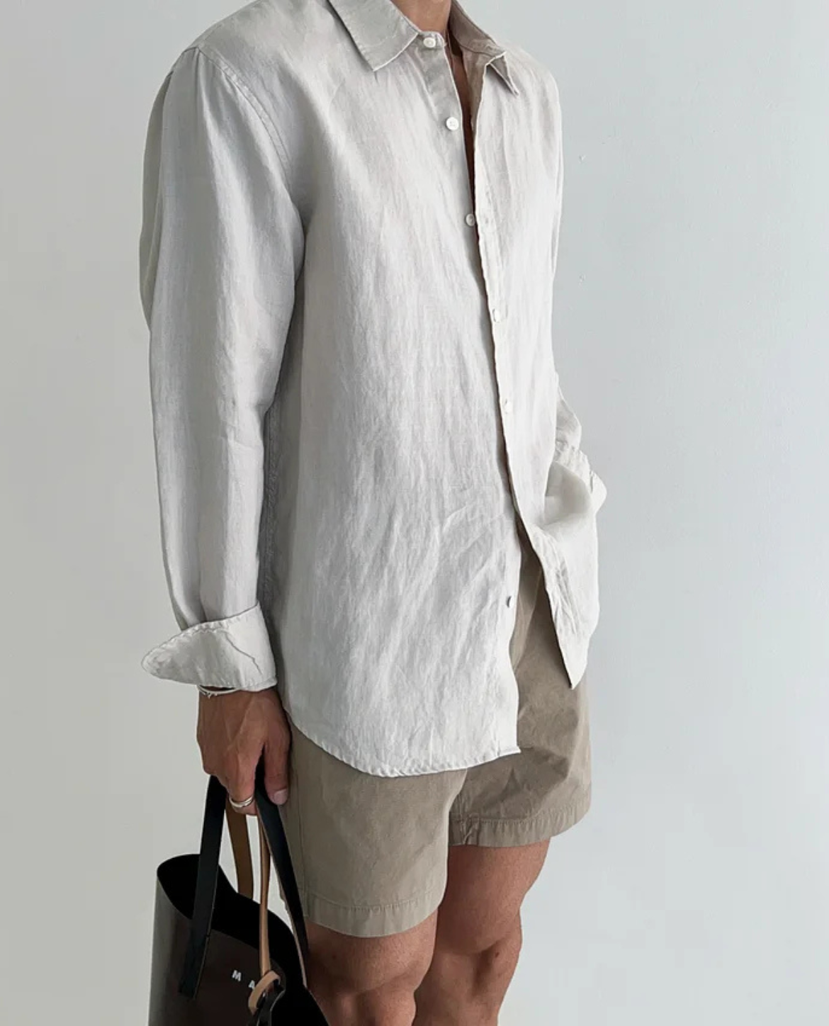 Men's Lightweight Button-Up Shirt – Relaxed Long Sleeve