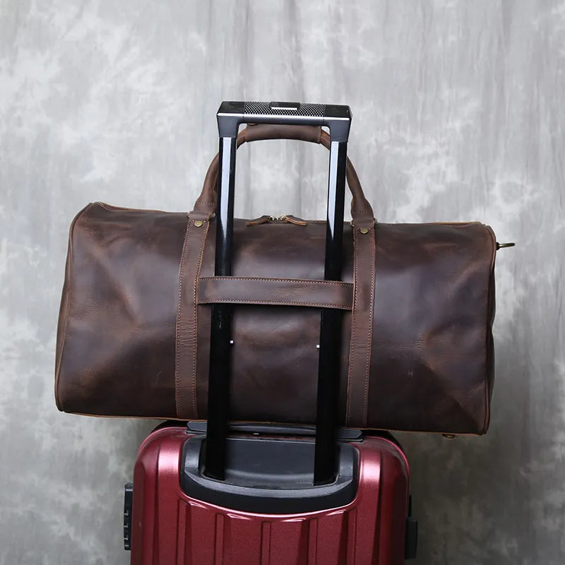 Men's Leather Duffel Bag – Full-Grain Crazy-Horse