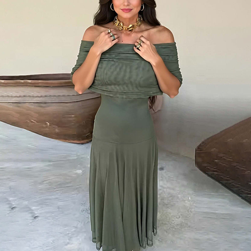 Women's Sleeveless Maxi Dress – A-Line Back Zip