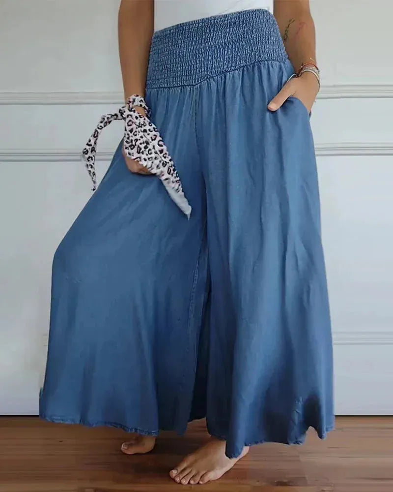 Women's Wide-Leg Pants – High-Rise Relaxed Fit