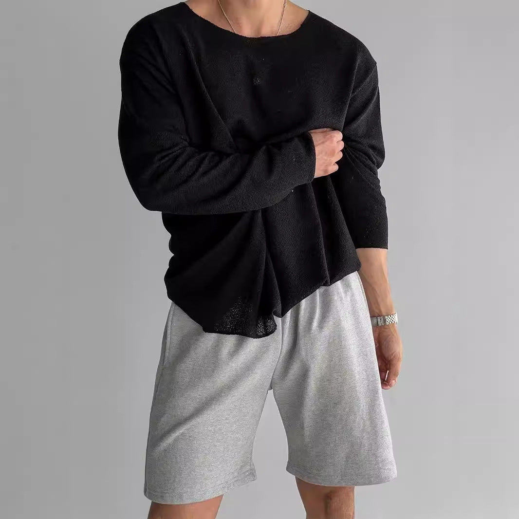 Men's Long Sleeve T-Shirt – Regular Fit Crew Neck