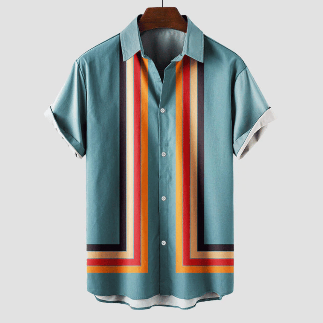 Men's Printed Short-Sleeve Shirt – Relaxed Retro Fit