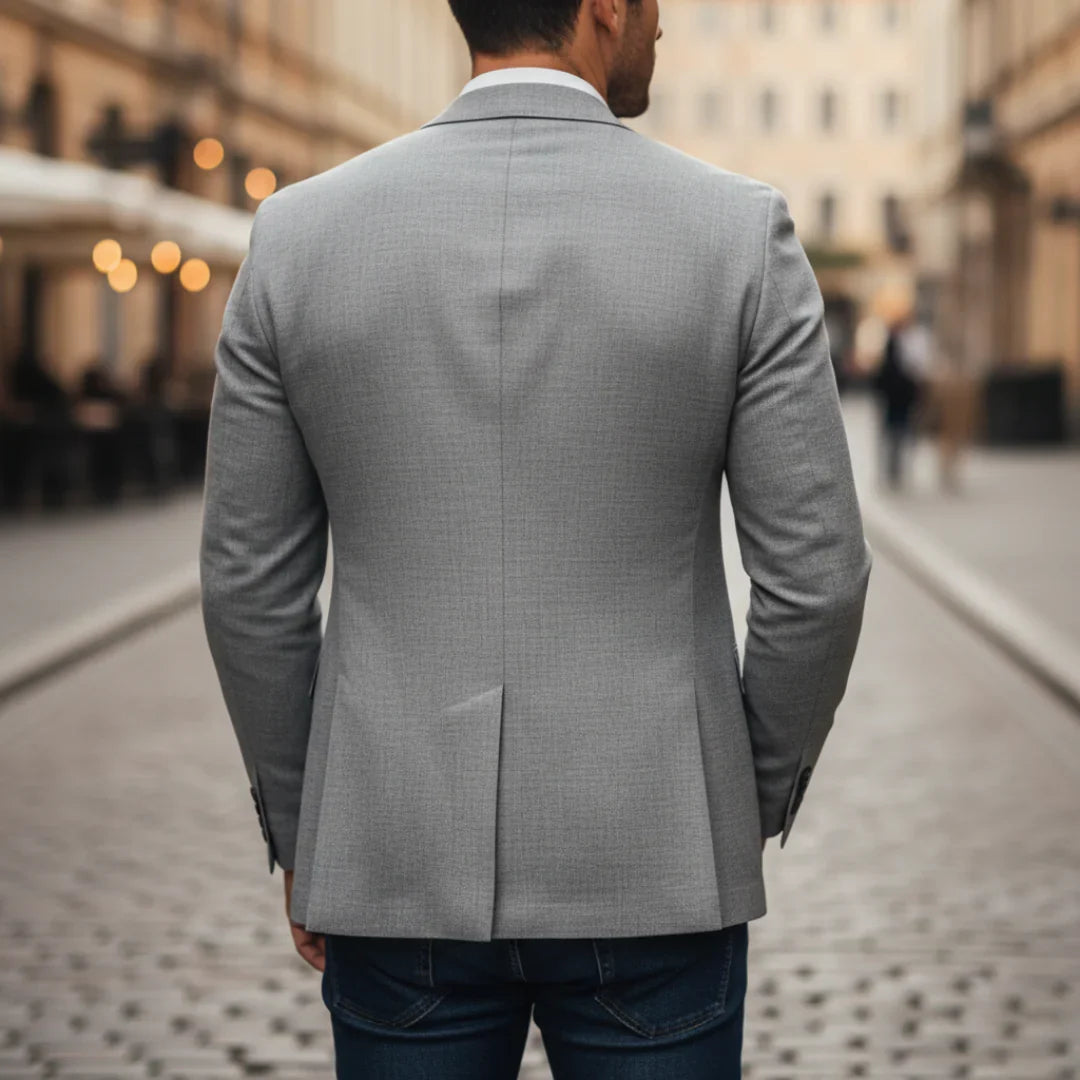 Men's Double-Breasted Blazer – Lightweight Tailored Fit