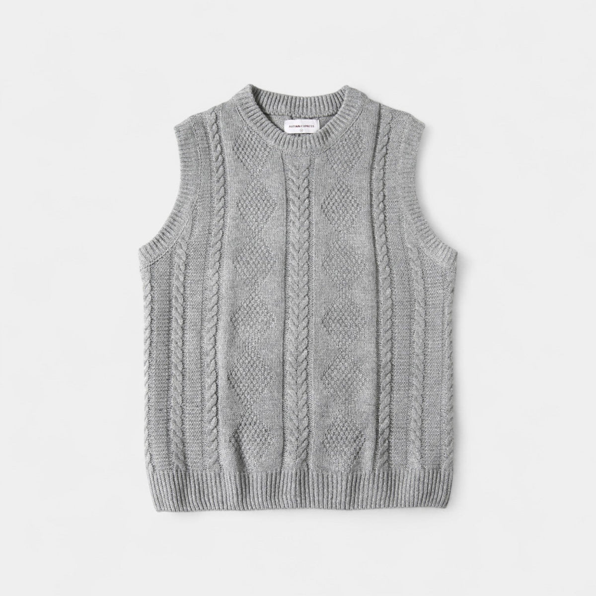Men's Cable-Knit Sweater – Quarter-Button Henley Neck