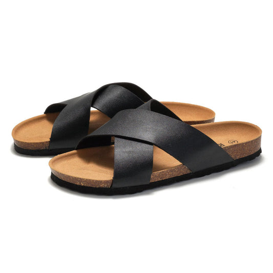 Men's Cork Slide Mule – Contoured Open-Toe Footbed