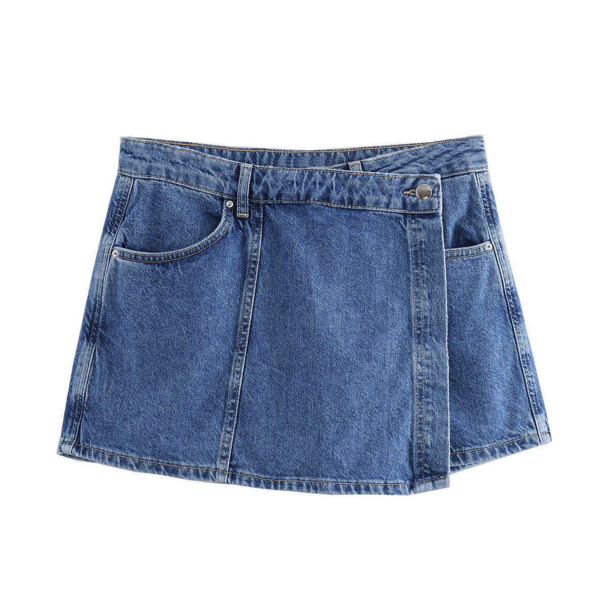 Women's Two-Piece Skort Set – Asymmetric Collared Co-Ord