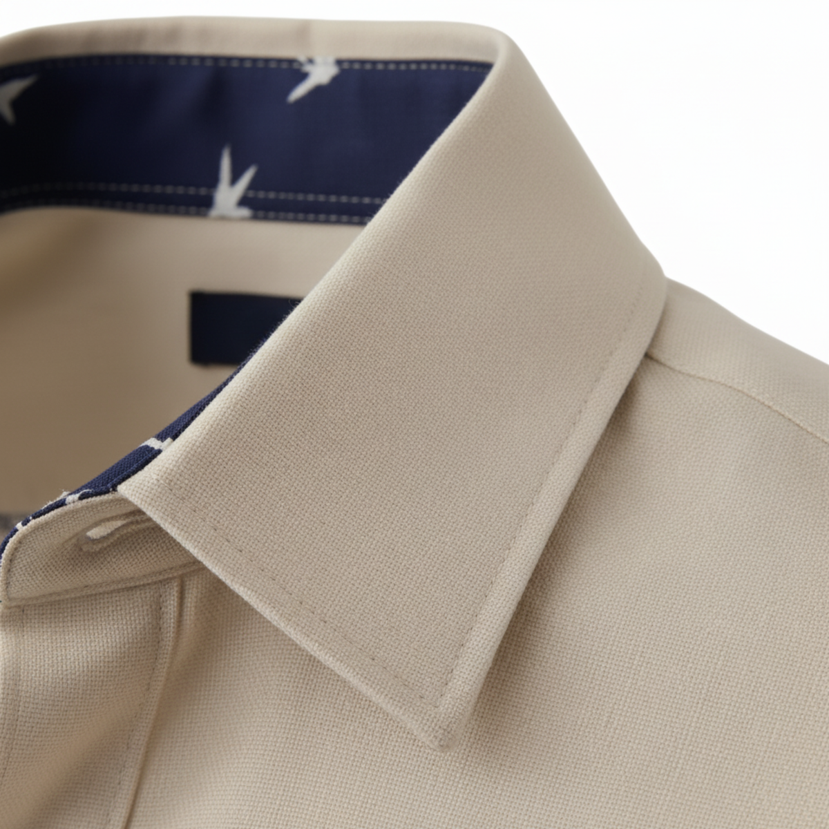 Men's Short-Sleeve Shirt – Contrast Printed Trim