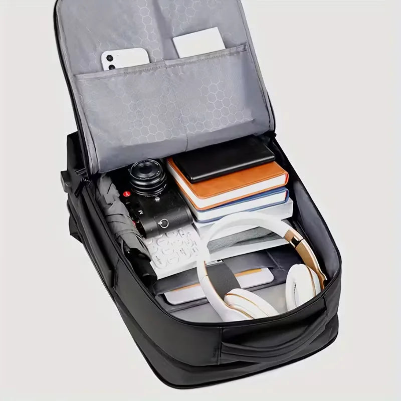 Men's Structured Backpack – USB Port Laptop Sleeve