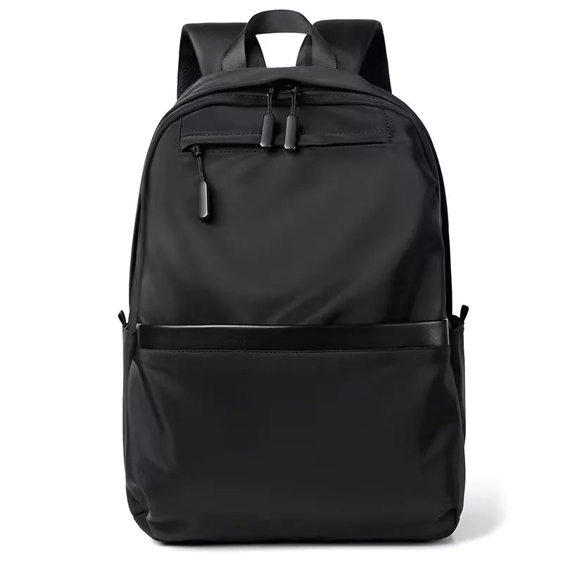 Men's Oxford-Weave Backpack – Multi-Compartment Structured Build