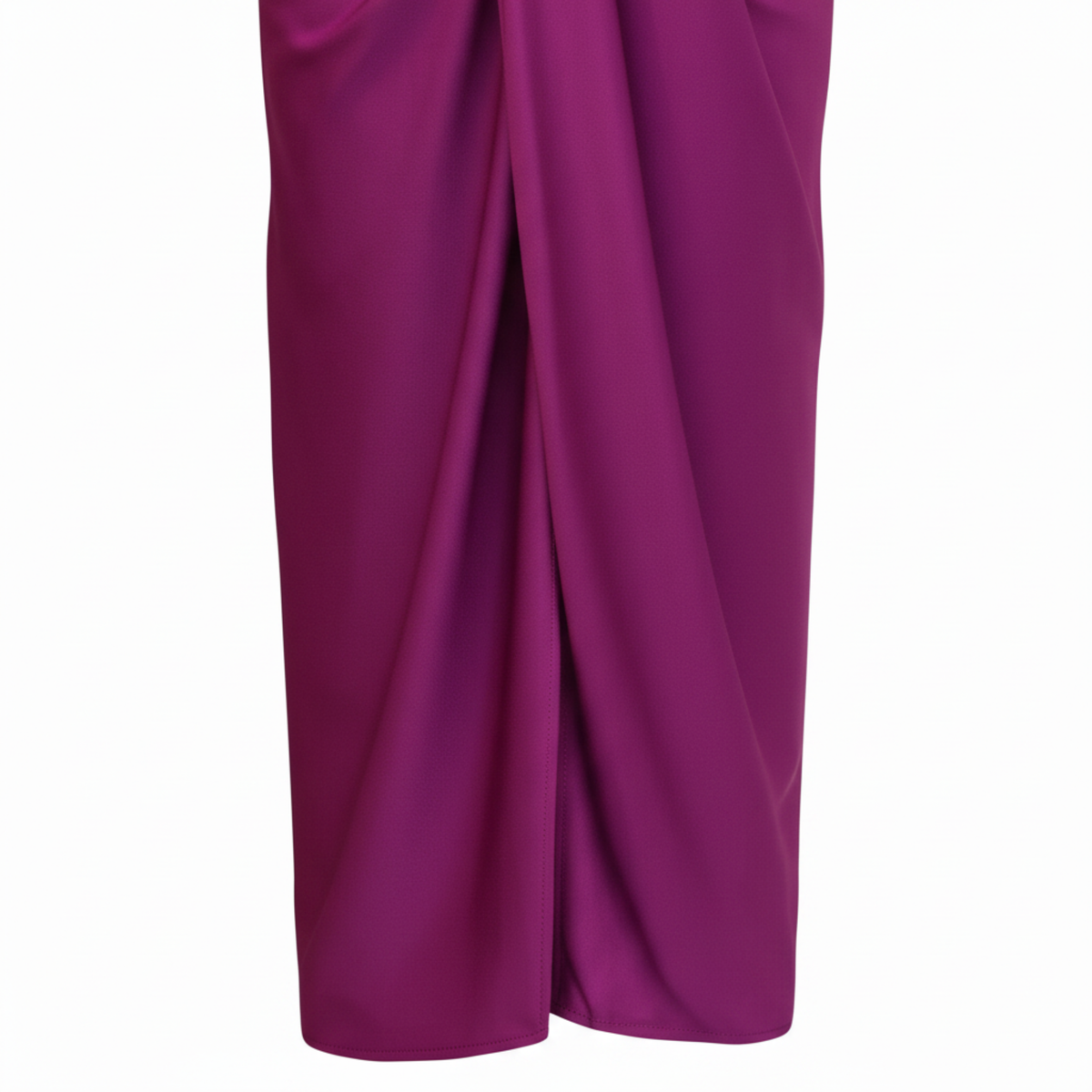 Women's Ruched V-Neck Midi Dress – Draped Knot Front