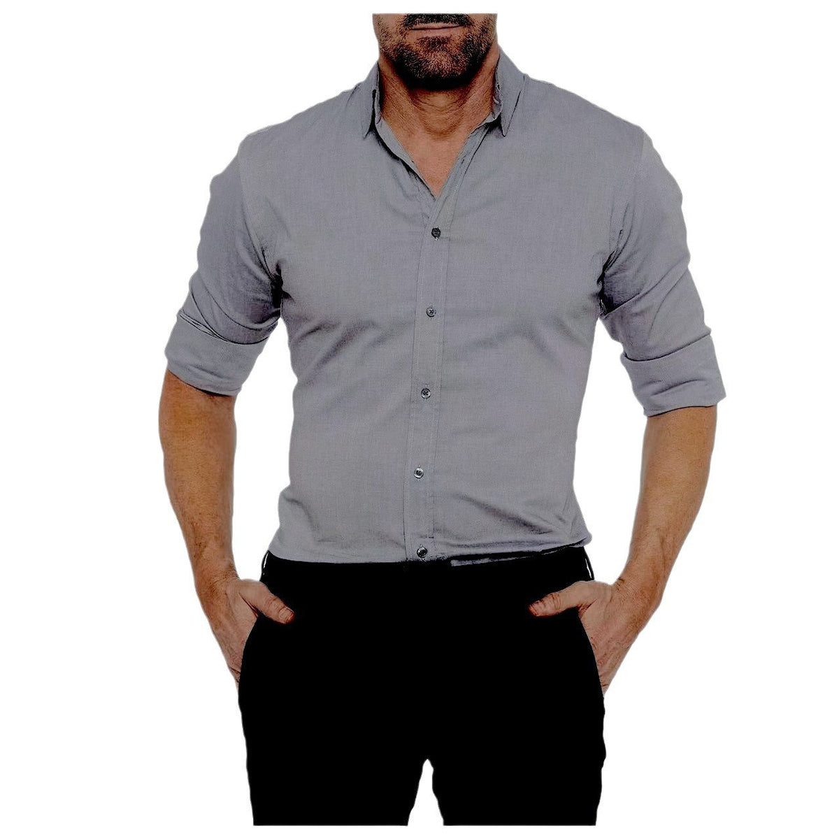Men's Oxford Cotton Shirt – Hidden Zip Placket