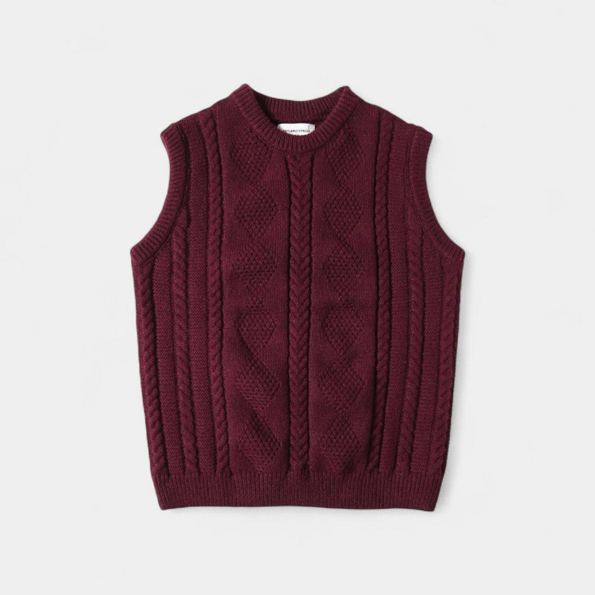 Men's Cable-Knit Sweater – Quarter-Button Henley Neck