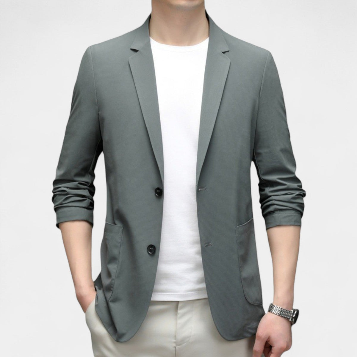 Men's Lightweight Blazer – Fluid Tailored Fit