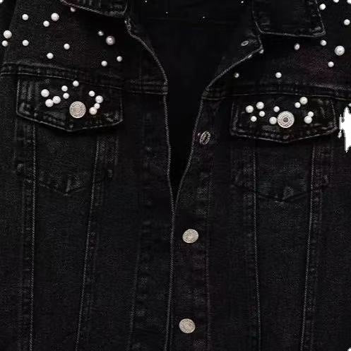 Women's Denim Jacket – Rhinestone and Rivet Trim