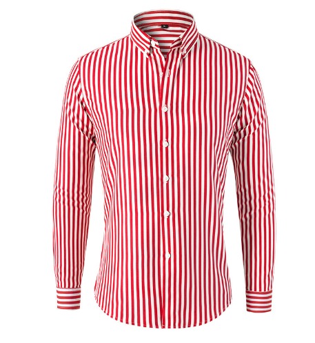 Men's Striped Button-Up Shirt – Linen-Look Relaxed Fit
