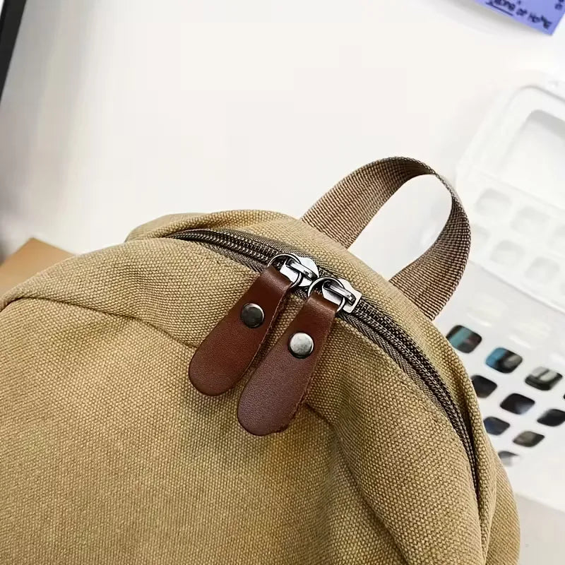 Men's Canvas Backpack – Structured Front Pocket