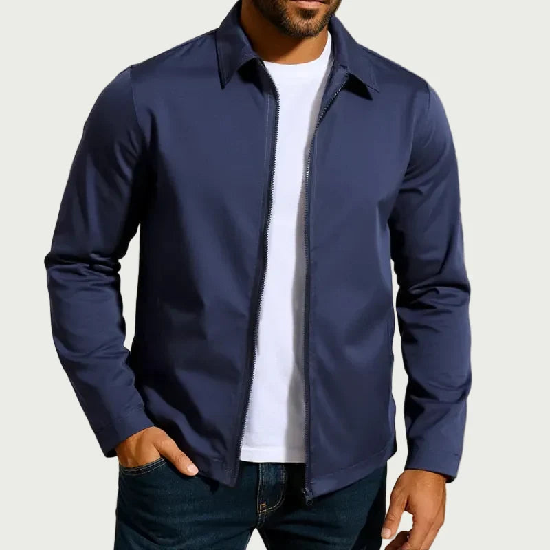 Men's Zip-Up Cardigan Jacket – Raglan Sleeve Relaxed Fit