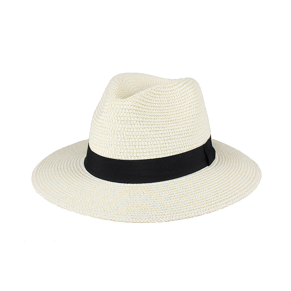 Women's Wide Brim Straw Hat – Structured Panama Crown