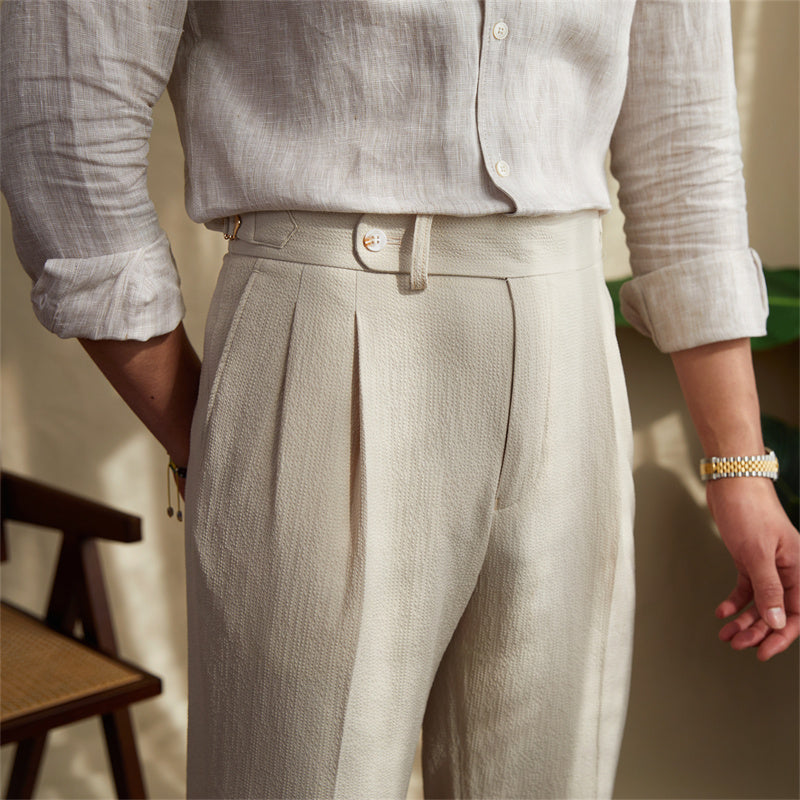 Men's Slim Chino Pants – Tapered Mid-Rise Cut