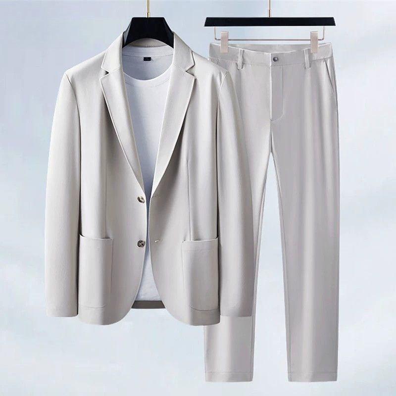 Men's Two-Piece Suit – Slim Blazer and Tapered Pants