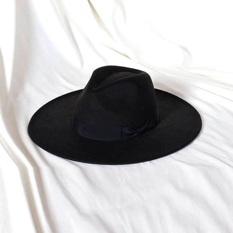 Unisex Felt Fedora Hat – Structured Crown, Ribbon Band