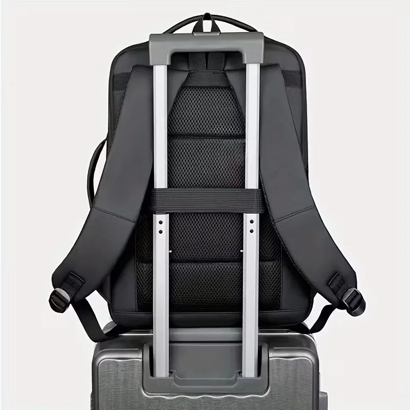 Men's Structured Backpack – USB Port Laptop Sleeve