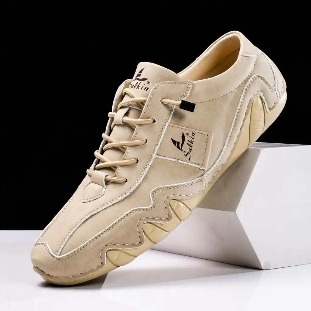 Men's Handmade Leather Sneakers – Wavy Sole