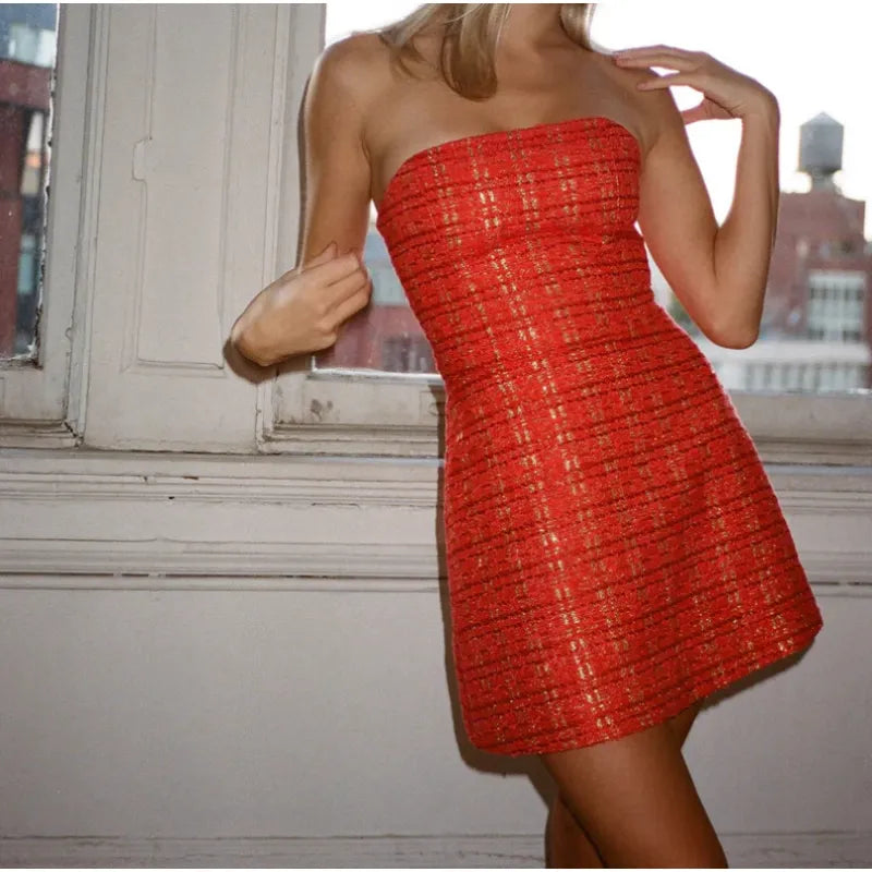 Women's Mini Dress – Softly Flared Fluid Drape