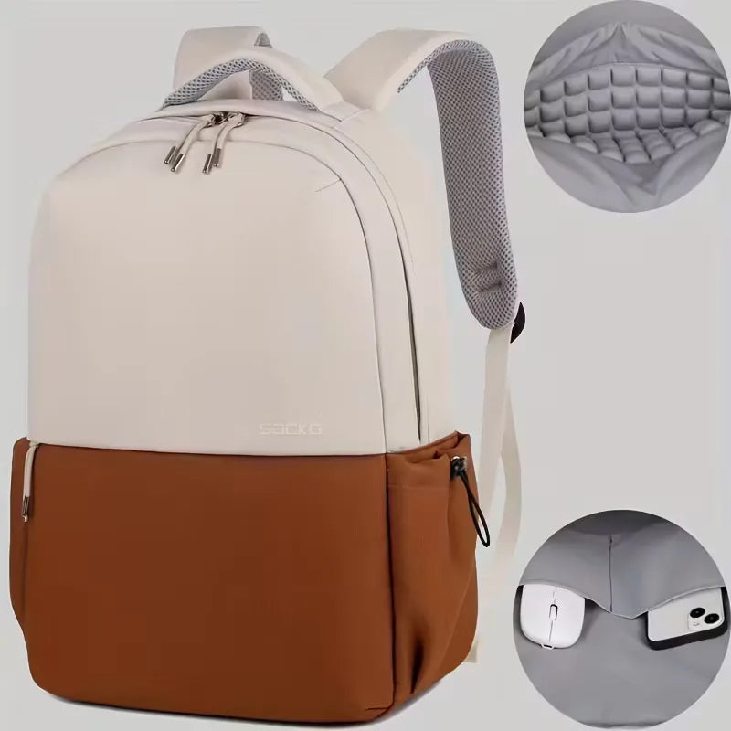 Unisex Oxford Fabric Backpack – Structured Padded-Strap Design