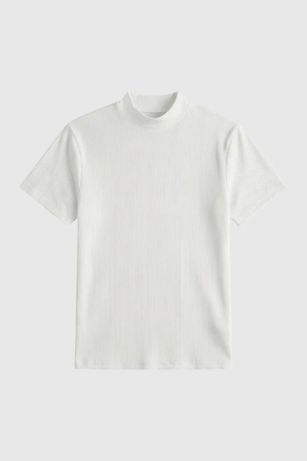 Men's Slim-Fit Stretch T-Shirt – Ribbed Crew Neck
