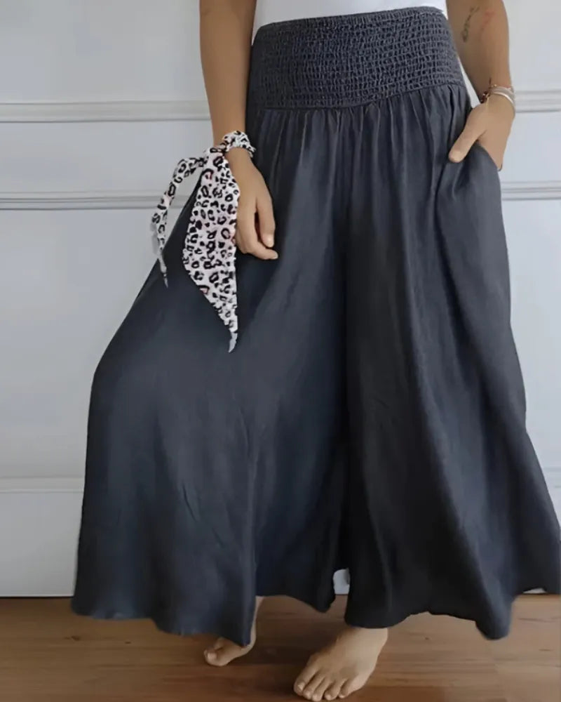 Women's Wide-Leg Pants – High-Rise Relaxed Fit