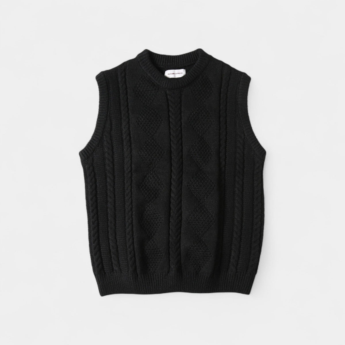 Men's Cable-Knit Sweater – Quarter-Button Henley Neck
