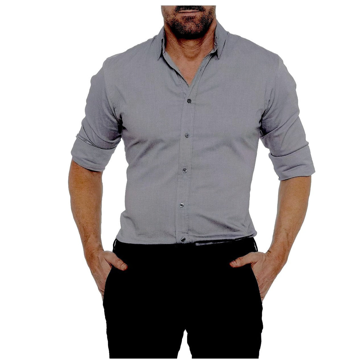 Men's Oxford Cotton Shirt – Hidden Zip Placket