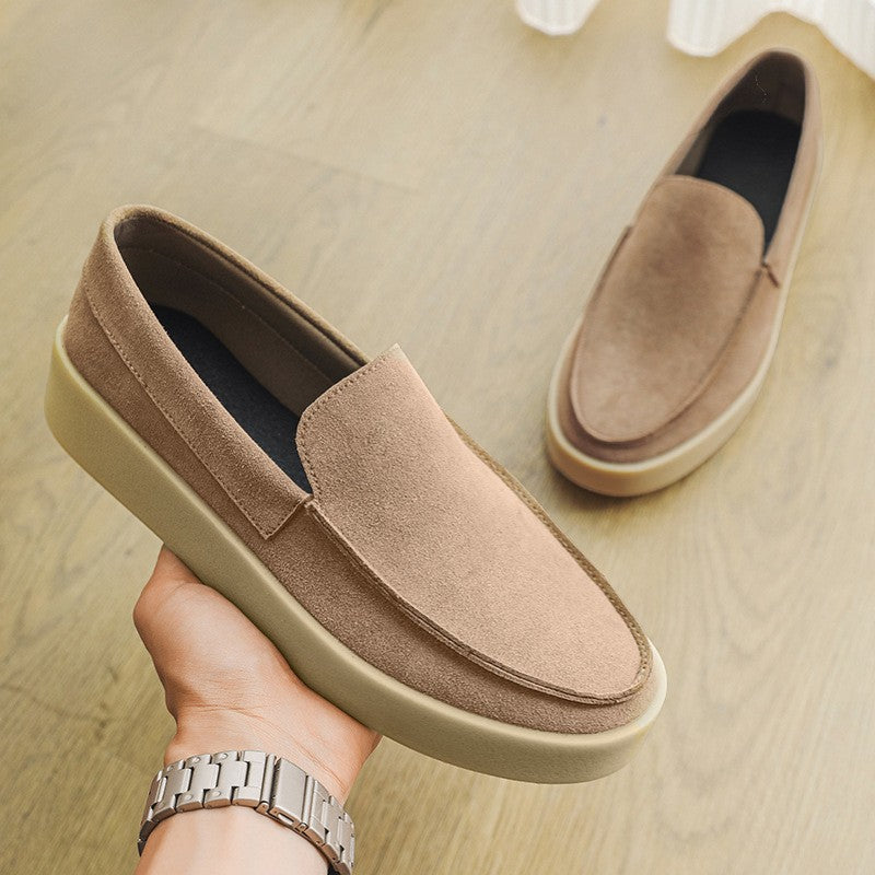 Men's Suede Slip-On Loafers – Classic Low Profile
